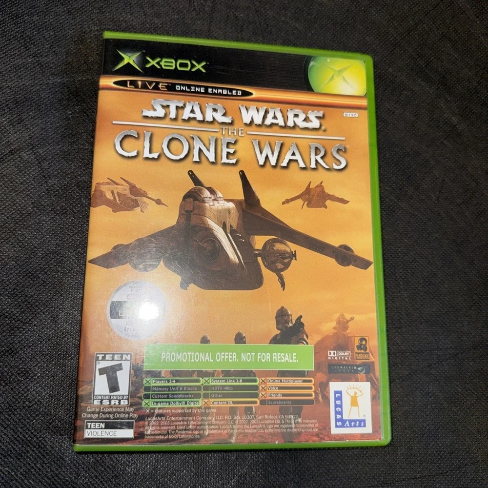 Star Wars: The Clone Wars / Tetris Worlds‎ (Xbox, 2003) Complete Clean Disc